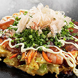 海鮮鮨 義 久米川店 - 海鮮お好み焼き(500円)